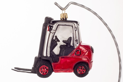 Novelty Handmade Forklift Christmas Decoration Tree Ornament Bauble Gift Idea