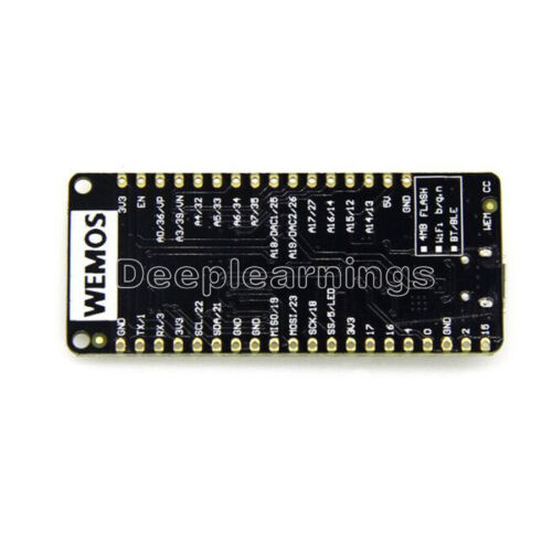 4 MB Flash WEMOS Lolin32 CP2104 WIFI /& Bluetooth Card Based ESP-32 ESP-WROOM-32