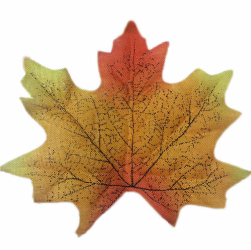 50/100pcs Fall Silk Leaves Wedding Party Favor Autumn Maple Leaf Decor Set 