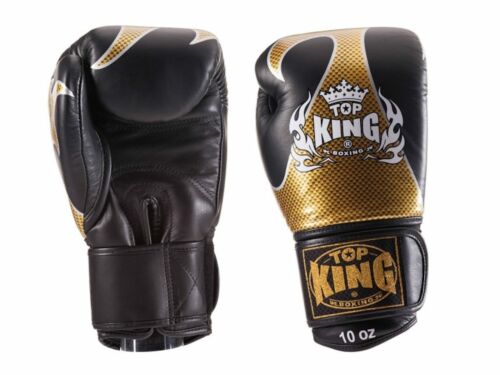 Top King "EMPOWER CREATIVITY" Boxing Gloves Black & Gold 