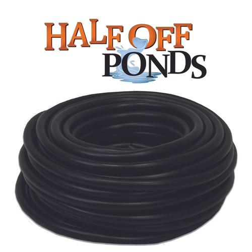 Half Off Ponds 3//8/" x 300 Weighted Black Vinyl Tubing for Pond and Lake Aeration