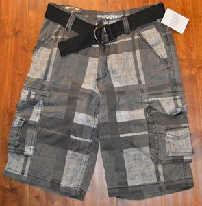 s rue 21 carbon gray plaid classic length cargo shorts belt sizes 26 34 ebay s rue 21 carbon gray plaid classic length cargo shorts belt sizes 26 34 ebay