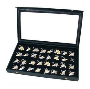 jewelry compartment organizer display case locking lid tray storage box