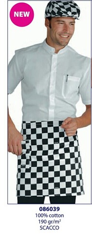 ISACCO GREMBIULE VITA CON TASCA 70X46 7FANTASIE BANCONIERE CUOCO CAMERIERE APRON