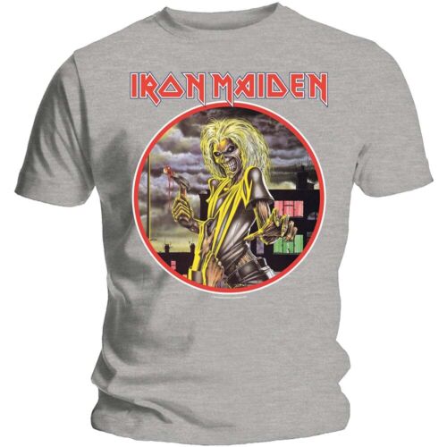 Officiel IRON MAIDEN t shirt Killers Cercle Gris Classic Rock Metal Band tee NEW