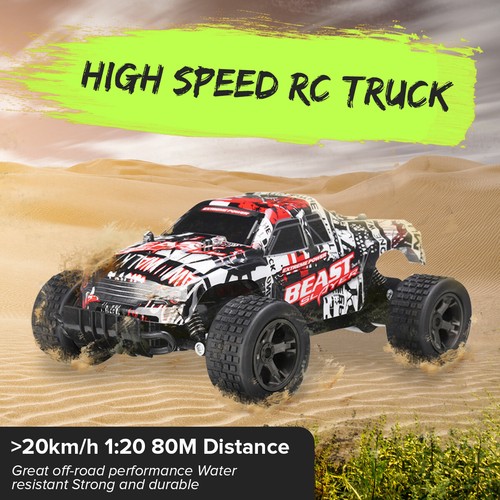 1//20 2.4GHz Remoe Conrol Car High Speed Elecric Monser Truck OffRoad Toy ☌