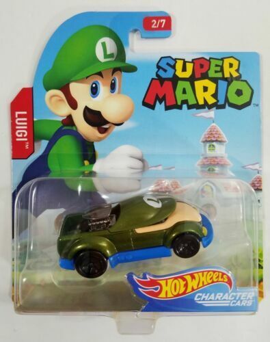 Details about  / Hot Wheels Die-cast Metal Super Mario Luigi Character Cars FLJ25