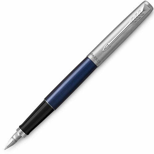 Parker Jotter Series Royal Blue Color Silver Clip 0.5mm Fine Fountain Pen