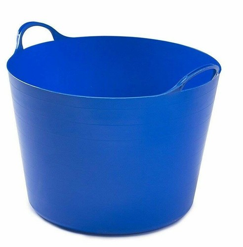 Whitefurze Flexi Colour Tubs Builder Bucket Trug Storage Container With Handle