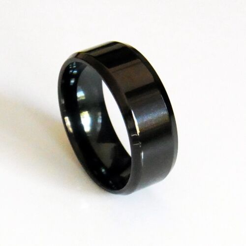 Ring Black Band Ring Thumb Ring Friendship Ring Stainless Steel Large 57-73