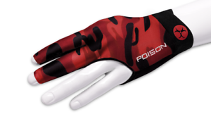 Details about  / Poison Red Camo Pool Cue Glove Small Medium Fits on Left Hand by Predator