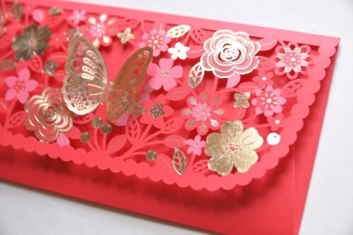 Chinese Wedding Butterfly Red Envelope 3 Pcs