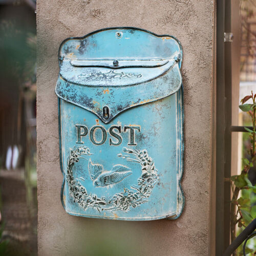 Rustic Vintage Retro Metal Wall Mount Mailbox Post Letter Box House Garden Decor