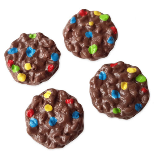 5pcs Chocolate Chip Cookie Resin Flatback Cabochons Embellishment Decoden Craft