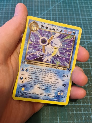 Turtok in English Pokemon Card In Holo Handmade Proxy Dark Blastoise