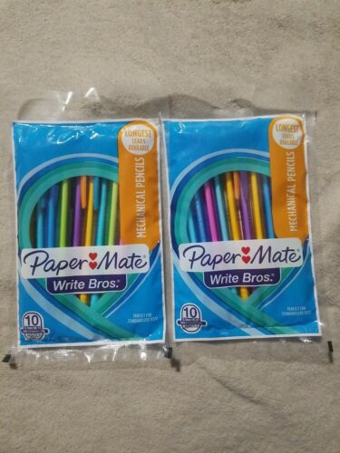 Mechanical Pencils Paper Mate Write Bros 0.7mm 10 per pack. Lot of 2