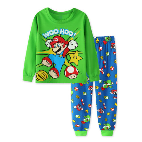 Pretty Cute Super Mario Kids Pyjamas Set Character Nightwear Kid