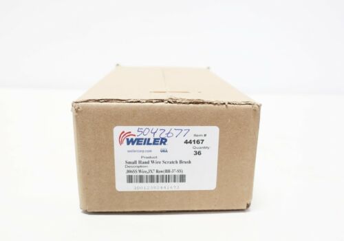 Box Of 36 Weiler 44167 Bh-37-ss Small Hand Wire Scratch Brush 0.006in 3x7 