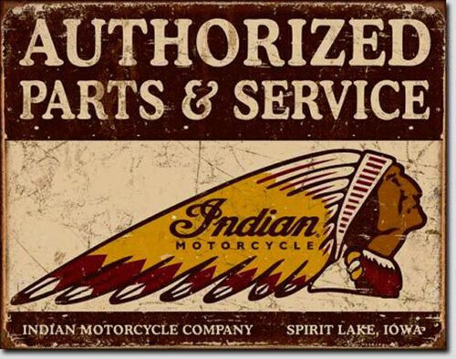 * Vintage Indian Parts Repro-Schild Poster Indianer Motorrad Oldtimer  *207 