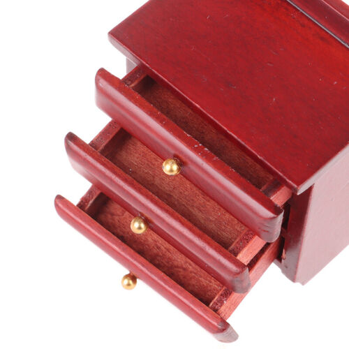Details about  / 1//12 Dollhouse Miniature Wooden Bedside Cabinet Model Furniture AccessoriesW Gg