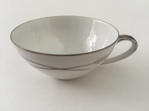 Silver Jyoto China Japan Grace #8063 White TEA CUP 