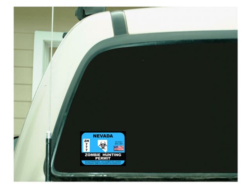 Nevada Zombie Hunting Permit Bumper Sticker