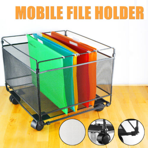 Mobile Office Mesh Hanging File Organizer Desktop Metal File Fold