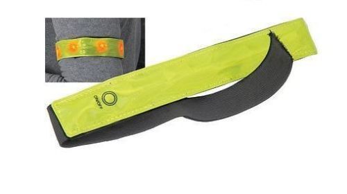 SAFETY ARM BAND REFLECTIVE & SUPER BRIGHT LED CYCLING WALKING SCOTCHLITE HIVIS