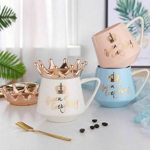Crown Theme Milk Coffee Mugs Queen Of Everything Mug And Spoon Christmas Gift 