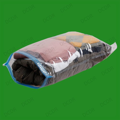 8x 50x70cm roll up compact voyage vide seal sacs à fermeture zip vacances bagages