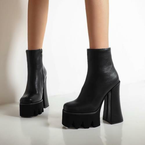 Details about   Women's Ankle Knight Boots Platform 15cm Super High Heel Zip Up Winter Shoes L 