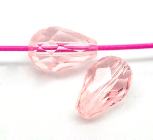 10 Glas Tropfen geschliffen 11 x 8mm in verschiedenen Farben