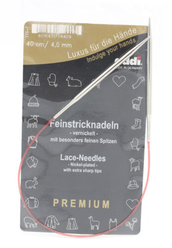 One Pair of addi Premium Circular Knitting Needle 40cm 16" 
