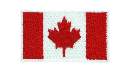 5 Stück Packung//10//25//50 Patch bestickter Aufnäher Flagge Kanada Kanadische 3x2