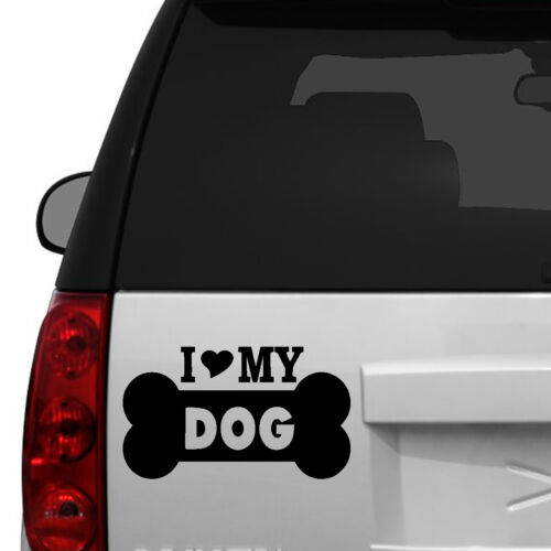 car  vinyl decal sticker I love my  dog