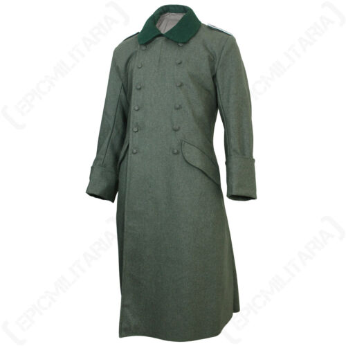 WW2 German M36 Wool Great Coat Repro Trench Over Heer Army Field Grey New