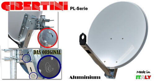 Sat-Spiegel GIBERTINI Schüssel 85 cm ALU /& Quattro LNB 0,1dB HD TV Multischalter