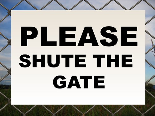Please Shut The Gate v2 Signage Colour Sign Printed Heavy Duty 4203