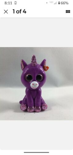 2" New Purple Unicorn in box Amethyst Ty Mini Boo Collectible Series 3 