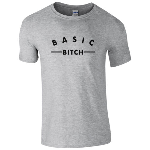 Basic Bitch T-Shirt Funny Tumblr Casual Celeb Slogan Unisex Gift Fashion Top