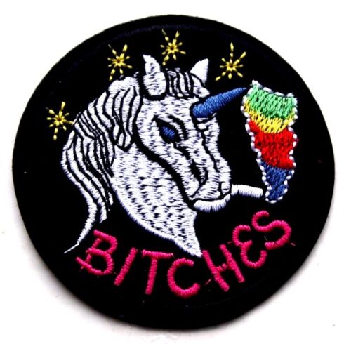 Unicorn Horse Patch rainbow sew or Iron On Applique Motif Pegasus 
