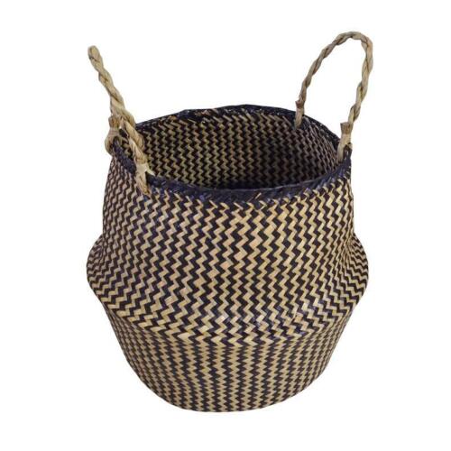 Woven Baskets Seagrass Plant Pot Belly Basket for Indoor Plants DI 