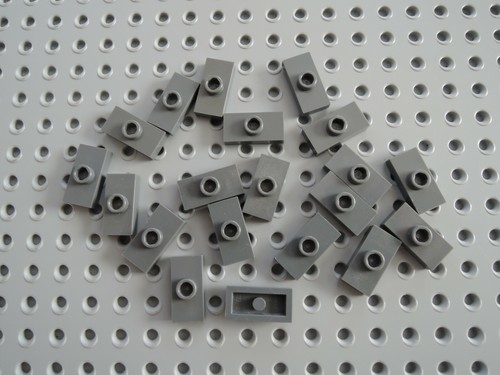 Lego 20 x Noppenfliese Konverter 3794 1x2 neu dunkelgrau