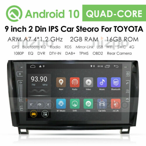 Android 10 IPS DSP For Toyota Tundra 2007-2013 Car Gps Radio Stereo Wifi 4G+Cam 