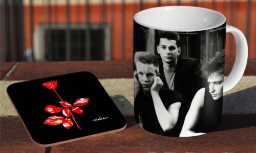 Depeche Mode Violator BW Coffee MUG Wooden Coaster Gift Set