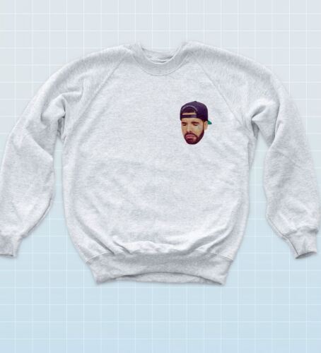 Drake Tear Sweatshirt Badge Hotline Bling Jumper Chest Print Music Rihanna Top 