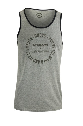 Virus Mens History Premium Tank Top Shirt Gray//Black