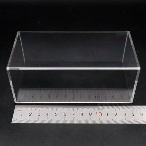 Acrylic Case Show Display Box Transparent Dust Proof Black Base 1:43 Model Cars 