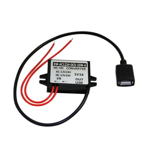 AC-DC 24V to 5V 3A 15W USB power converter input without positive and negative