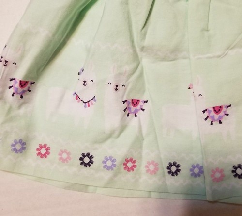 3 6 12 18 M Gymboree Mint LLAMA Easter DRESS Flutter sleeve New Baby Girl NWT